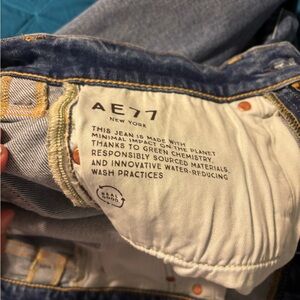 Express High Rise Jeans - Blue and Tan